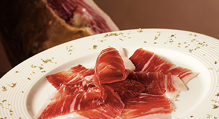 plato de jamón ibérico de bellota de Salamanca